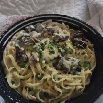California Grill and Bar - Beef tip fettuccine, this one was to go. - American Near Me - Watsonville, California California Grill and Bar - Beef tip fettuccine, this one was to go. - American Near Me - Watsonville, California