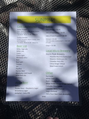 Menu photo 2 Sunpie's Bistro Steamboat Springs, CO Menu photo 2 Sunpie's Bistro Steamboat Springs, CO
