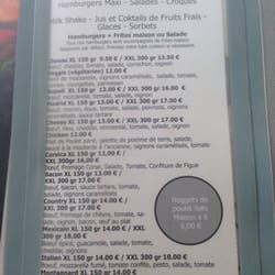 Burger Bar - La carte !