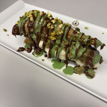 Bekdash Ice Cream - Dubai Triangle Baklava Ice Cream Sandwich with chocolate and pistachio - Ice Cream & Frozen Yogurt Near Me - Temple Terrace, Florida Bekdash Ice Cream - Dubai Triangle Baklava Ice Cream Sandwich with chocolate and pistachio - Ice Cream & Frozen Yogurt Near Me - Temple Terrace, Florida
