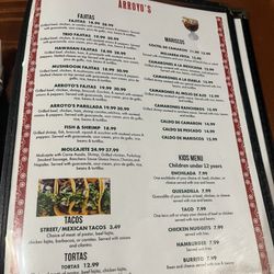 Arroyo’s - Menu