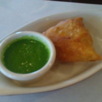 Layla's Kitchen - Chicken samosa with a mint chutney - Indian Near Me - Columbus, Ohio