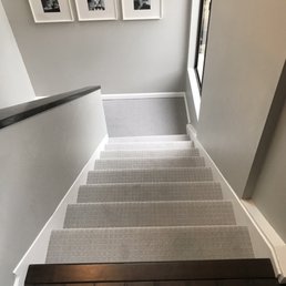 Mark was able to have this beautiful stairway carpet installed with a couple of days notice. Mark was able to have this beautiful stairway carpet installed with a couple of days notice.