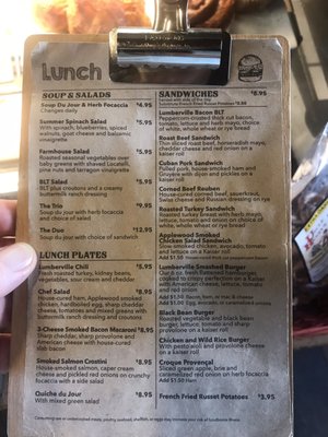 Menu photo 1 Lumberville General Store Lumberville, PA