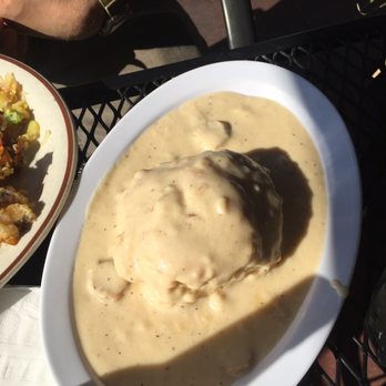 Sunrise Cafe - Biscuit and gravy came with the trestle breakfast. - American Near Me - San Clemente, California