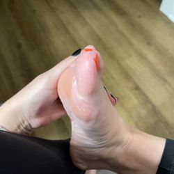 Natural Nails - None of this dead skin was here before.... Also literally scrubbed the tip of my toe and left this blister (painful!!)