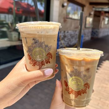 Phin Smith - Vietnamese Iced Coffee (Phin Style, left) & Peanut Butter Coffee (right) - Coffee & Tea Near Me - Garden Grove, California Phin Smith - Vietnamese Iced Coffee (Phin Style, left) & Peanut Butter Coffee (right) - Coffee & Tea Near Me - Garden Grove, California