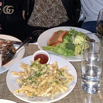 Perch - Steak Frites, Caesar Salad with Pan Roasted Salmon, Perch Truffle Cheese Fries - Lounges Near Me - Los Angeles, California Perch - Steak Frites, Caesar Salad with Pan Roasted Salmon, Perch Truffle Cheese Fries - Lounges Near Me - Los Angeles, California