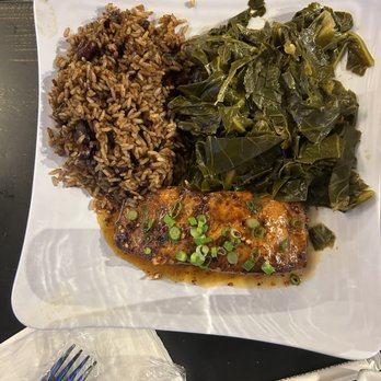 Suga & Spice - Hot Honey Salmon Greens & Cabbage Fried Rice - Southern Near Me - Hyattsville, Maryland Suga & Spice - Hot Honey Salmon Greens & Cabbage Fried Rice - Southern Near Me - Hyattsville, Maryland