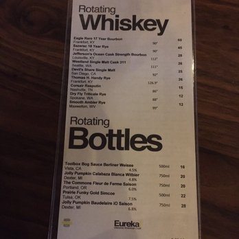 Eureka! - Whiskey and bottles - American Near Me - Cupertino, California Eureka! - Whiskey and bottles - American Near Me - Cupertino, California
