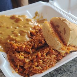 Yats - Chili Cheese and jambalaya