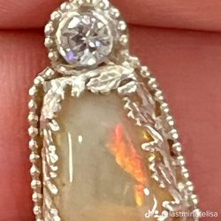 The Pickled Pug Jewelry - Opal pendant