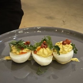 Frankie's Sips & Savories - ETC Produce deviled eggs. There are more in a serving, but we dove in so fast I couldn't get a full photo. - Wine Bars Near Me - Cincinnati, Ohio