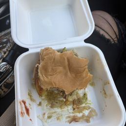 This is my almost gone double cheeseburger. Try it especially if you like the homemade smash burger. It was so juicy and flavorful.