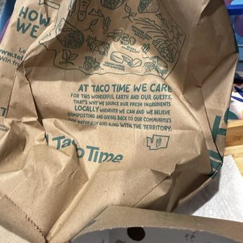 Taco Time - Crumpled bag. - Mexican Near Me - Bellevue, Washington Taco Time - Crumpled bag. - Mexican Near Me - Bellevue, Washington