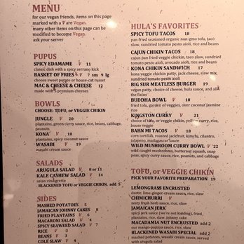 Hula's Island Grill - Vegan menu (instagram: jax.vegan.eats) - Asian Fusion Near Me - Monterey, California Hula's Island Grill - Vegan menu (instagram: jax.vegan.eats) - Asian Fusion Near Me - Monterey, California