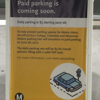 Monrovia Station - Metro Gold Line - Just went from 5 stars to 2 stars in my book. Guess I won't be parking here ever again, or in Irwindale or Azusa. - Public Transportation Near Me - Monrovia, California