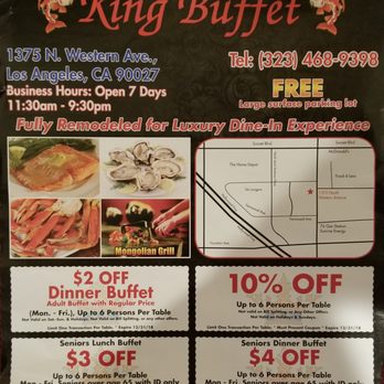 King Buffet - KING BUFFET did not honor this coupon because I did not pay in cash!!! - Buffets Near Me - Los Angeles, California