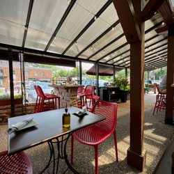 Broders' Pasta Bar - Broder's patio. Shady and romantic.