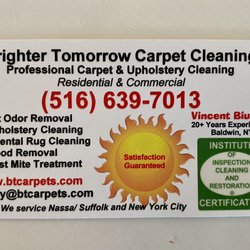 Brighter Tomorrows Carpet Cleaning - Business card March 2023