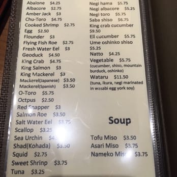 Wataru - sushi menu - Sushi Bars Near Me - Seattle, Washington Wataru - sushi menu - Sushi Bars Near Me - Seattle, Washington