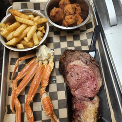 Surf N Turf- Smoked Prime Rib and Crab Legs