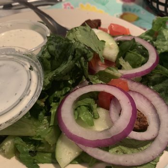 Grumpy Gators Bar & Grill - Side salad. Warm? Wilted, and water ranch. - Burgers Near Me - Homosassa, Florida