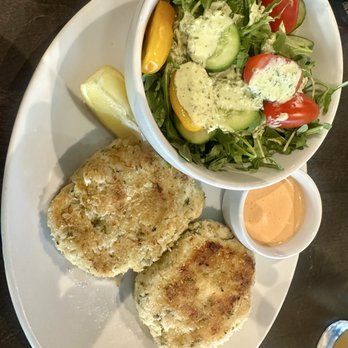 Field House - Crab cakes and salad - Breakfast & Brunch Near Me - Poulsbo, Washington Field House - Crab cakes and salad - Breakfast & Brunch Near Me - Poulsbo, Washington