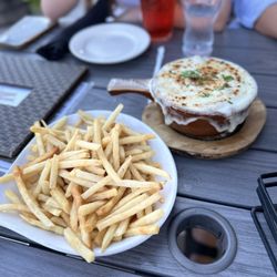 Nucky's Kitchen & Speakeasy - French Fries and French Onion Soup