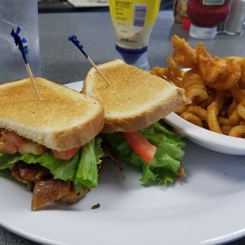 Bagelworks - BLAT on white bread with fries $10. Very tasty, but next time Ill go with another side item - Bagels Near Me - Boca Raton, Florida Bagelworks - BLAT on white bread with fries $10. Very tasty, but next time Ill go with another side item - Bagels Near Me - Boca Raton, Florida