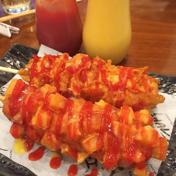 The Basac - "Ugly" hot dog & Corn Flake hot dog - Korean Near Me - Flushing, New York