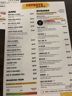Menu photo 2 Fatboys - Miramar Beach Miramar Beach, FL Menu photo 2 Fatboys - Miramar Beach Miramar Beach, FL