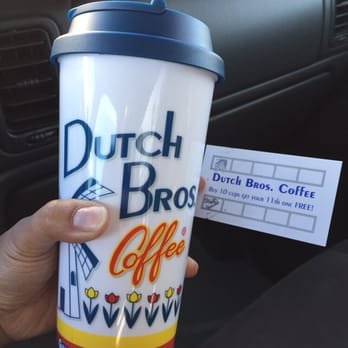 Dutch Bros Coffee - Finally got my mug! Even the barista was happy I finally got one. And they gave me 2 stamps. - Coffee & Tea Near Me - Oakley, California Dutch Bros Coffee - Finally got my mug! Even the barista was happy I finally got one. And they gave me 2 stamps. - Coffee & Tea Near Me - Oakley, California