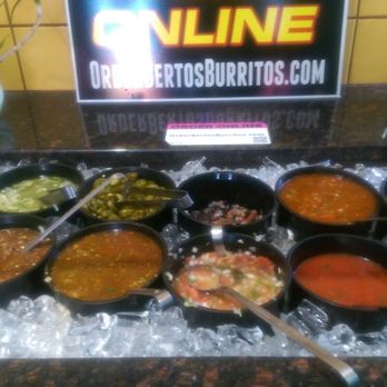 Uncle Berto's Burritos - Wide variety of salsa - Mexican Near Me - Simpsonville, South Carolina Uncle Berto's Burritos - Wide variety of salsa - Mexican Near Me - Simpsonville, South Carolina