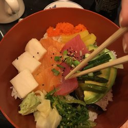 Goichi's Japanese Snack Cart - Chirashizushi. That wasabi should not be there.