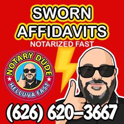 Sworn affidavits notarized fast
