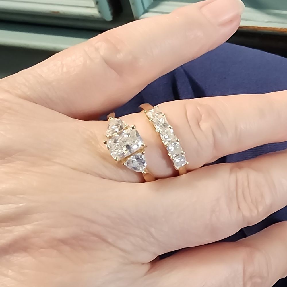 Both rings came from Whiteflash. Both rings came from Whiteflash.