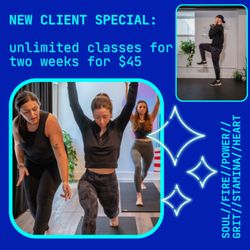 Offer for new clients! Purchase through our website and then sign up for classes.