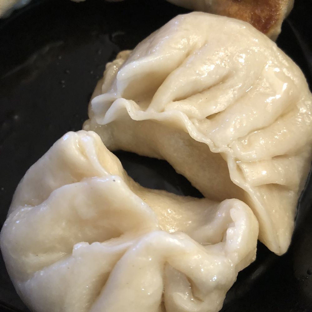 Red Ginger - Veg dumpling, fried beneath but raw dough on top - Chinese Near Me - Staten Island, New York Red Ginger - Veg dumpling, fried beneath but raw dough on top - Chinese Near Me - Staten Island, New York