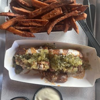 Dog Haus Biergarten - Close up of those sweet potato fries - Burgers Near Me - Alhambra, California Dog Haus Biergarten - Close up of those sweet potato fries - Burgers Near Me - Alhambra, California