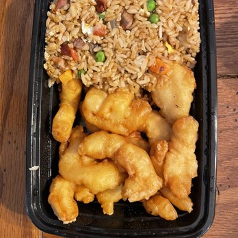 Vincent's - Sweet and sour chicken (sauce on side) and pork fried rice - Thai Near Me - Medford, New Jersey Vincent's - Sweet and sour chicken (sauce on side) and pork fried rice - Thai Near Me - Medford, New Jersey