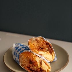 Ursula - Breakfast Burritos with Carne Adovada (Red Chile Pork) - smoky and slightly saucy