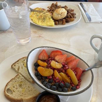 Silver Diner - Acai Yogurt Bowl and western omelette with added cheddar Jack cheese - Diners Near Me - Glen Allen, Virginia Silver Diner - Acai Yogurt Bowl and western omelette with added cheddar Jack cheese - Diners Near Me - Glen Allen, Virginia