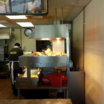 Golden Chick - Kitchen area. - Fast Food Near Me - Round Rock, Texas