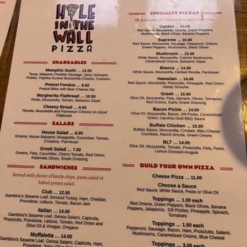 Hole In The Wall Pizza - Menu - Pizza Near Me - Knoxville, Tennessee Hole In The Wall Pizza - Menu - Pizza Near Me - Knoxville, Tennessee