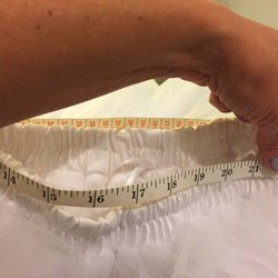 The Faded Sunflower - First dress attempt; my waist is 27", hip 38". I couldn't even stretch this beyond my mid thigh!