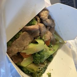 Tim's Express - Broccoli beef. Broccoli slightly overcooked.