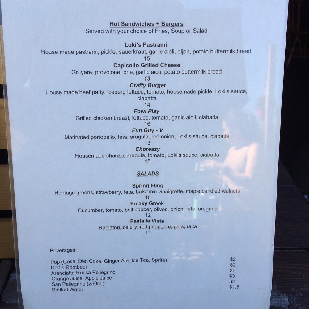 Loki's Garage - Menu - Sandwiches Near Me - Penticton, British Columbia Loki's Garage - Menu - Sandwiches Near Me - Penticton, British Columbia