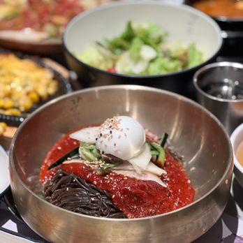 Kang's Kitchen BBQ Duluth - Buckwheat noodles with red pepper paste (비냉) - Korean Near Me - Duluth, Georgia Kang's Kitchen BBQ Duluth - Buckwheat noodles with red pepper paste (비냉) - Korean Near Me - Duluth, Georgia