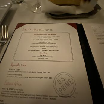 Ruth's Chris Steak House - Menu (Dinner for Two) - Steakhouses Near Me - Waikiki, Hawaii Ruth's Chris Steak House - Menu (Dinner for Two) - Steakhouses Near Me - Waikiki, Hawaii